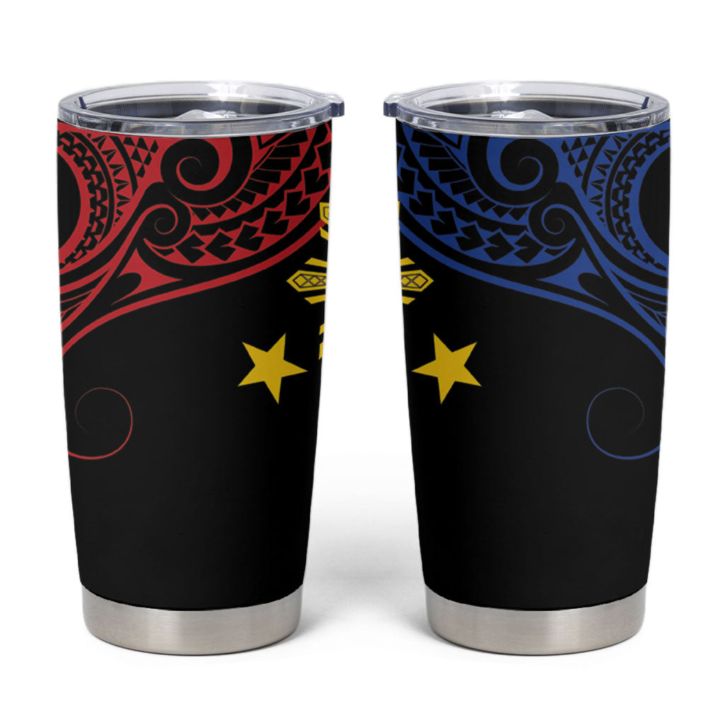Philippines Heritage Tumbler Cup Baybayin Philipinas Sun LT7 Black - Polynesian Pride