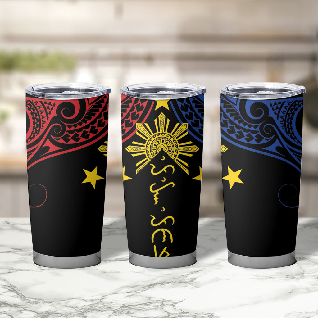 Philippines Heritage Tumbler Cup Baybayin Philipinas Sun LT7 - Polynesian Pride