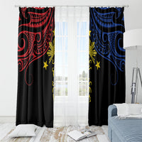 Philippines Heritage Window Curtain Baybayin Philipinas Sun LT7 - Polynesian Pride