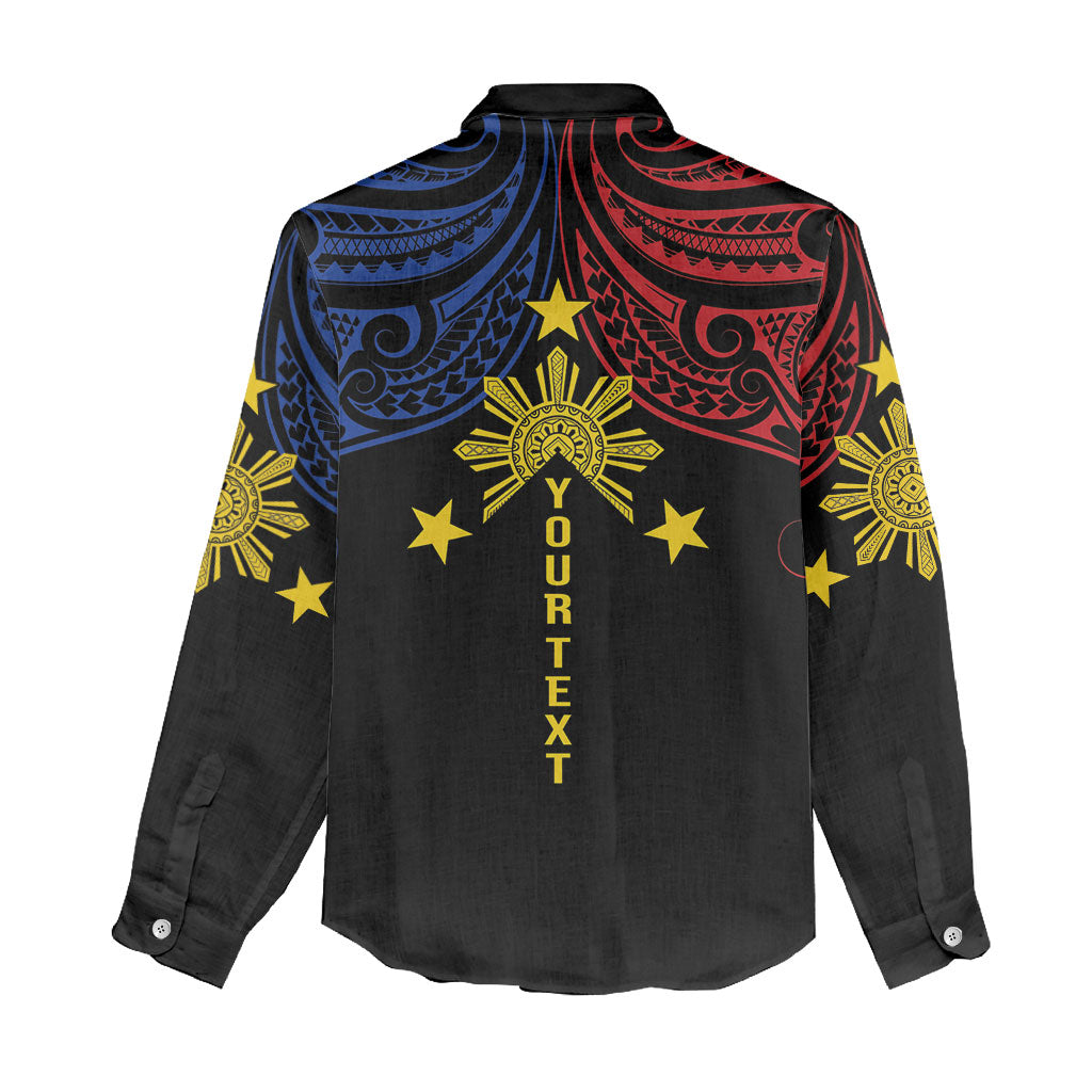 Philippines Heritage Personalized Women Casual Shirt Baybayin Philipinas Sun LT7 - Polynesian Pride