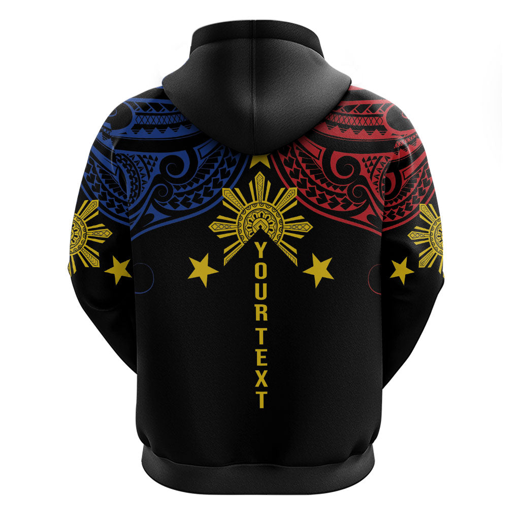 Philippines Heritage Personalized Zip Hoodie Baybayin Philipinas Sun LT7 - Polynesian Pride
