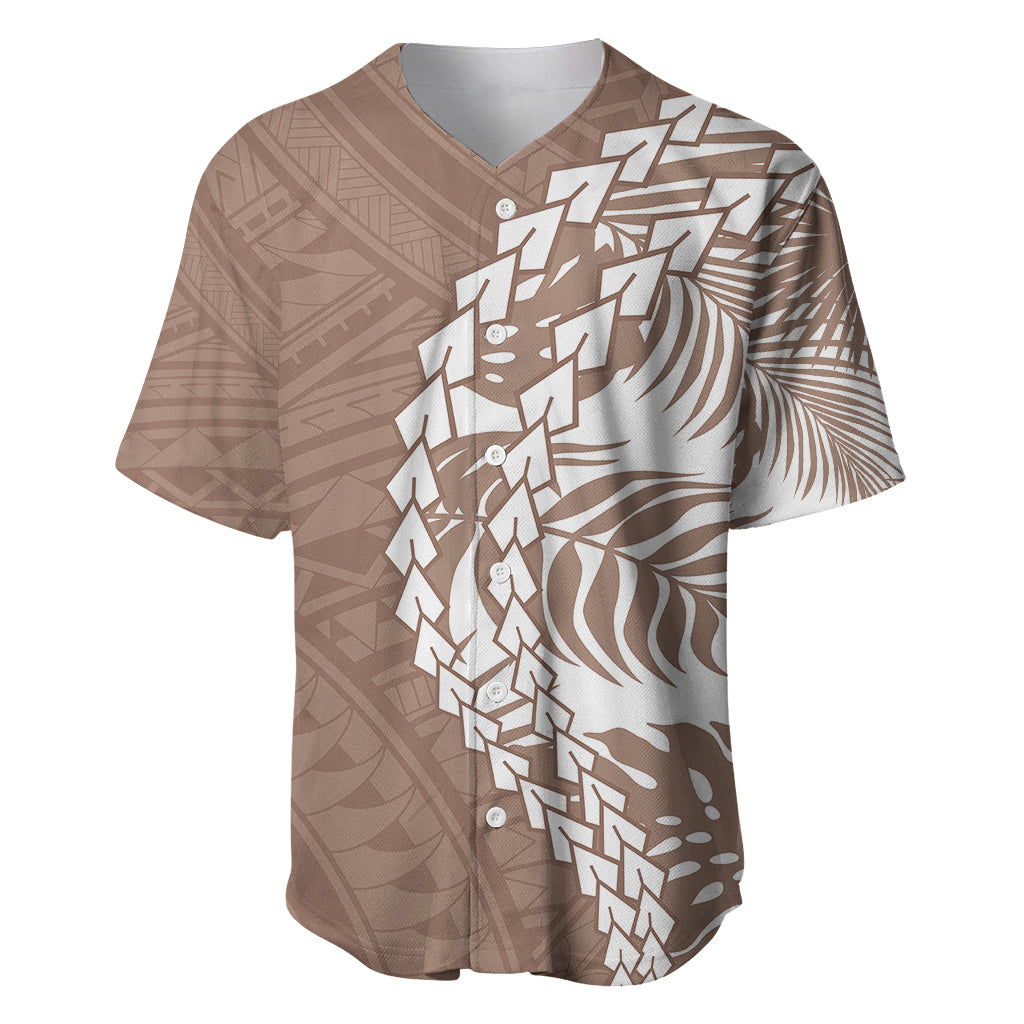 Polynesian Pride Baseball Jersey Polynesia Tribal - Tropical Brown LT7 Brown - Polynesian Pride