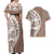 Polynesian Pride Couples Matching Off Shoulder Maxi Dress and Hawaiian Shirt Polynesia Tribal - Tropical Brown LT7 - Polynesian Pride