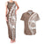 Polynesian Pride Couples Matching Tank Maxi Dress And Hawaiian Shirt Polynesia Tribal - Tropical Brown LT7 Brown - Polynesian Pride