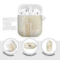 Samoa Lotu Tamaiti Mamanu Siapo AirPods Case Golden Plumeria LT7 - Polynesian Pride