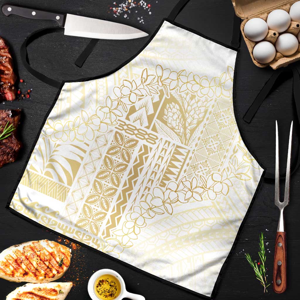 Samoa Lotu Tamaiti Mamanu Siapo Apron Golden Plumeria LT7 Gold - Polynesian Pride