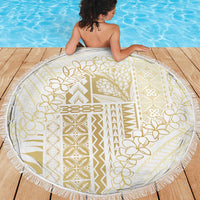 Samoa Lotu Tamaiti Mamanu Siapo Beach Blanket Golden Plumeria LT7 - Polynesian Pride