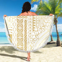 Samoa Lotu Tamaiti Mamanu Siapo Beach Blanket Golden Plumeria LT7 - Polynesian Pride