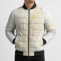 Samoa Lotu Tamaiti Mamanu Siapo Bomber Puffer Jacket Golden Plumeria LT7 - Polynesian Pride