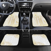 Samoa Lotu Tamaiti Mamanu Siapo Car Mats Golden Plumeria LT7 Set 4pcs Gold - Polynesian Pride