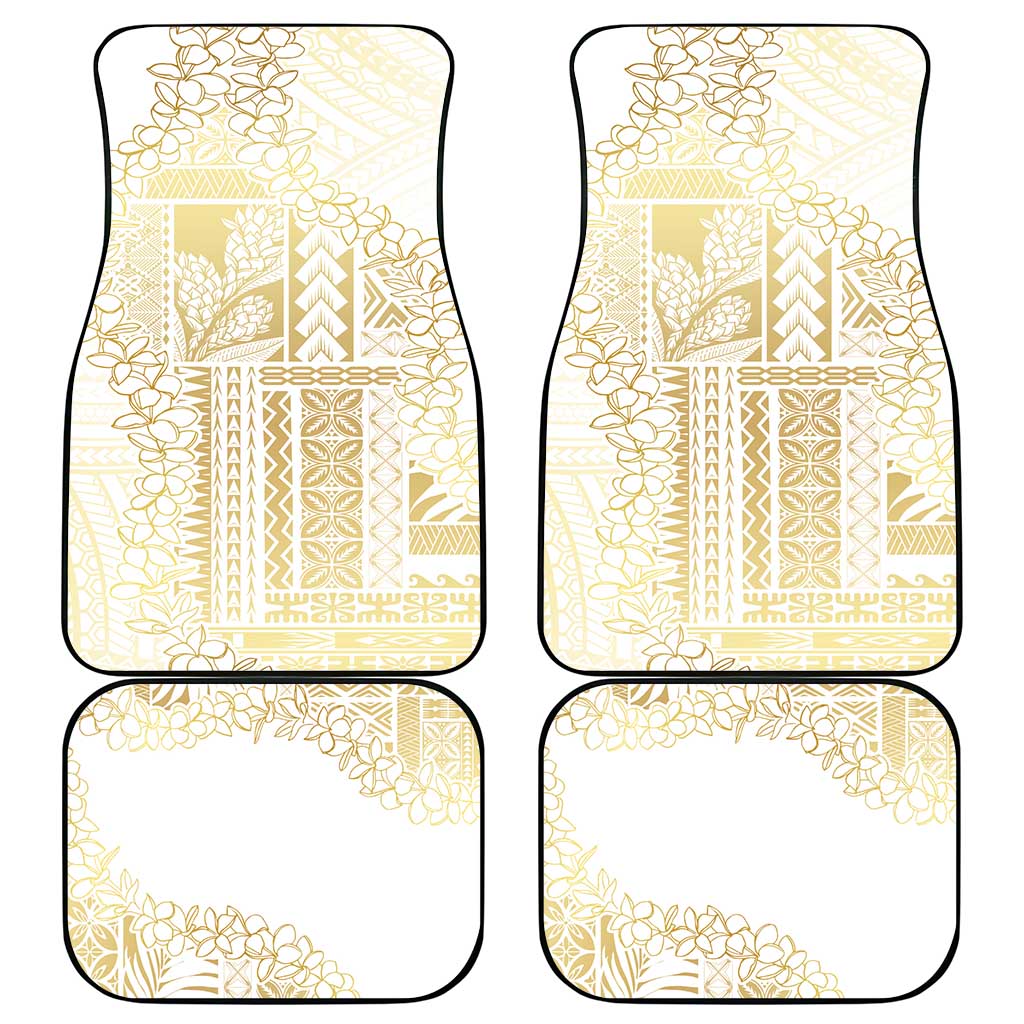 Samoa Lotu Tamaiti Mamanu Siapo Car Mats Golden Plumeria LT7 - Polynesian Pride