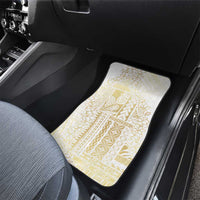 Samoa Lotu Tamaiti Mamanu Siapo Car Mats Golden Plumeria LT7 - Polynesian Pride