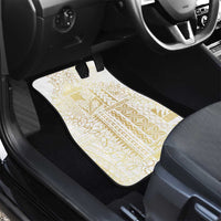 Samoa Lotu Tamaiti Mamanu Siapo Car Mats Golden Plumeria LT7 - Polynesian Pride