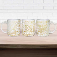 Samoa Lotu Tamaiti Mamanu Siapo Ceramic Mug Golden Plumeria LT7 - Polynesian Pride