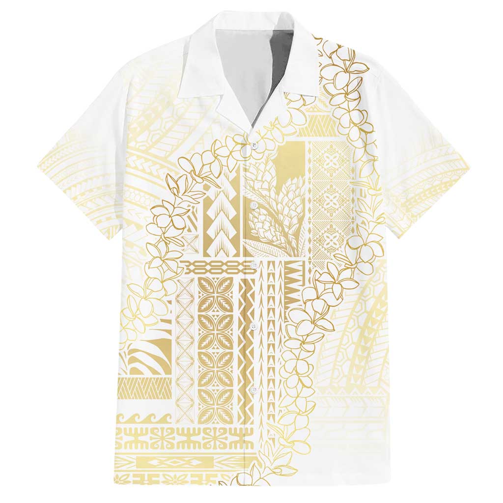 Samoa Lotu Tamaiti Mamanu Siapo Hawaiian Shirt Golden Plumeria LT7 Gold - Polynesian Pride