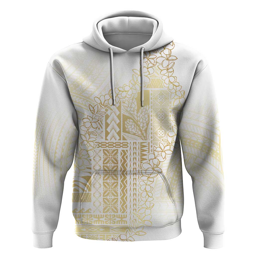 Samoa Lotu Tamaiti Mamanu Siapo Hoodie Golden Plumeria - Polynesian Pride