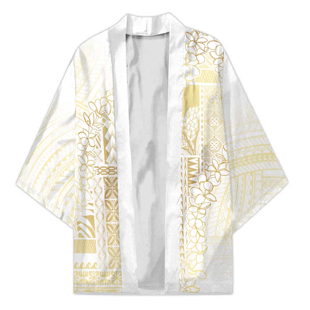 Samoa Lotu Tamaiti Mamanu Siapo Kimono Golden Plumeria LT7 Unisex Gold - Polynesian Pride