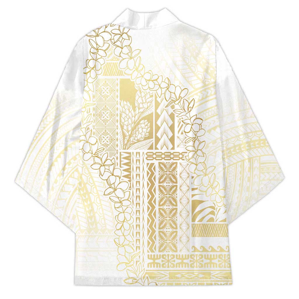 Samoa Lotu Tamaiti Mamanu Siapo Kimono Golden Plumeria LT7 - Polynesian Pride