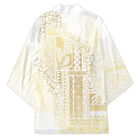 Samoa Lotu Tamaiti Mamanu Siapo Kimono Golden Plumeria LT7 - Polynesian Pride