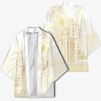 Samoa Lotu Tamaiti Mamanu Siapo Kimono Golden Plumeria LT7 - Polynesian Pride