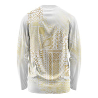 Samoa Lotu Tamaiti Mamanu Siapo Long Sleeve Shirt Golden Plumeria LT7 - Polynesian Pride