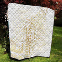 Samoa Lotu Tamaiti Mamanu Siapo Quilt Golden Plumeria - Polynesian Pride