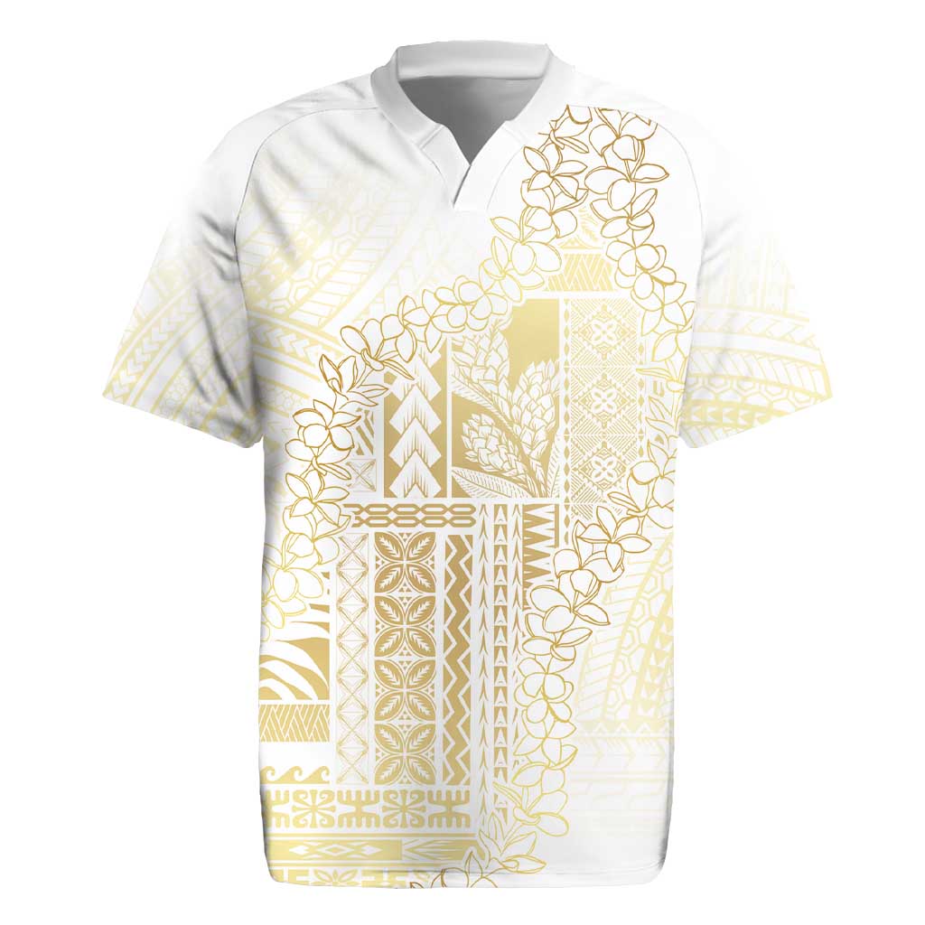 Samoa Lotu Tamaiti Mamanu Siapo Rugby Jersey Golden Plumeria LT7 Gold - Polynesian Pride