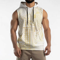 Samoa Lotu Tamaiti Mamanu Siapo Sleeveless Hoodie Golden Plumeria LT7 - Polynesian Pride