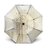 Samoa Lotu Tamaiti Mamanu Siapo Umbrella Golden Plumeria LT7 One Size Folded 11.42 inch Opened Diameter 37.4 inch Gold - Polynesian Pride