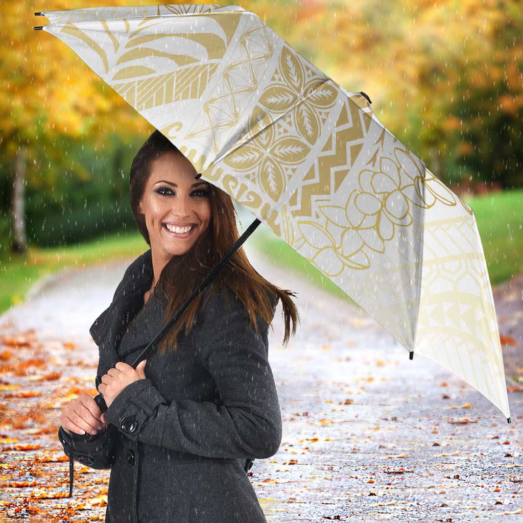 Samoa Lotu Tamaiti Mamanu Siapo Umbrella Golden Plumeria LT7 - Polynesian Pride
