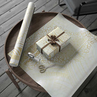 Samoa Lotu Tamaiti Mamanu Siapo Wrapping Paper Golden Plumeria LT7 - Polynesian Pride