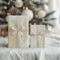 Samoa Lotu Tamaiti Mamanu Siapo Wrapping Paper Golden Plumeria LT7 - Polynesian Pride