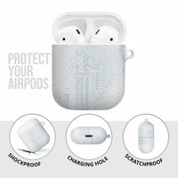 Samoa Lotu Tamaiti Mamanu Siapo AirPods Case Off White Plumeria LT7 - Polynesian Pride