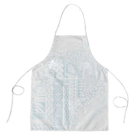 Samoa Lotu Tamaiti Mamanu Siapo Apron Off White Plumeria LT7 Baby Blue - Polynesian Pride