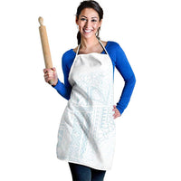 Samoa Lotu Tamaiti Mamanu Siapo Apron Off White Plumeria LT7 - Polynesian Pride