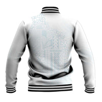 Samoa Lotu Tamaiti Mamanu Siapo Baseball Jacket Off White Plumeria LT7 - Polynesian Pride
