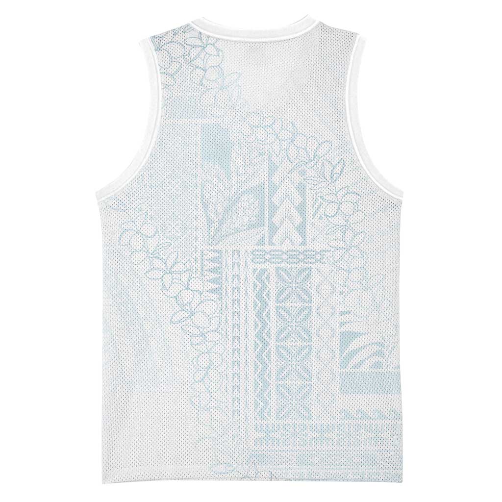 Samoa Lotu Tamaiti Mamanu Siapo Basketball Jersey Off White Plumeria LT7 - Polynesian Pride
