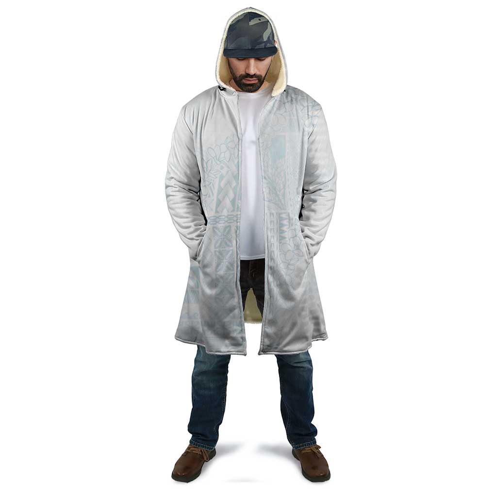 Samoa Lotu Tamaiti Mamanu Siapo Cloak Off White Plumeria - Polynesian Pride