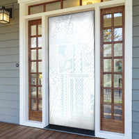 Samoa Lotu Tamaiti Mamanu Siapo Door Cover Off White Plumeria LT7 - Polynesian Pride