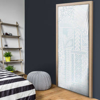 Samoa Lotu Tamaiti Mamanu Siapo Door Cover Off White Plumeria LT7 - Polynesian Pride