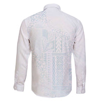 Samoa Lotu Tamaiti Mamanu Siapo Family Matching Short Sleeve Bodycon Dress and Hawaiian Shirt Off White Plumeria - Polynesian Pride