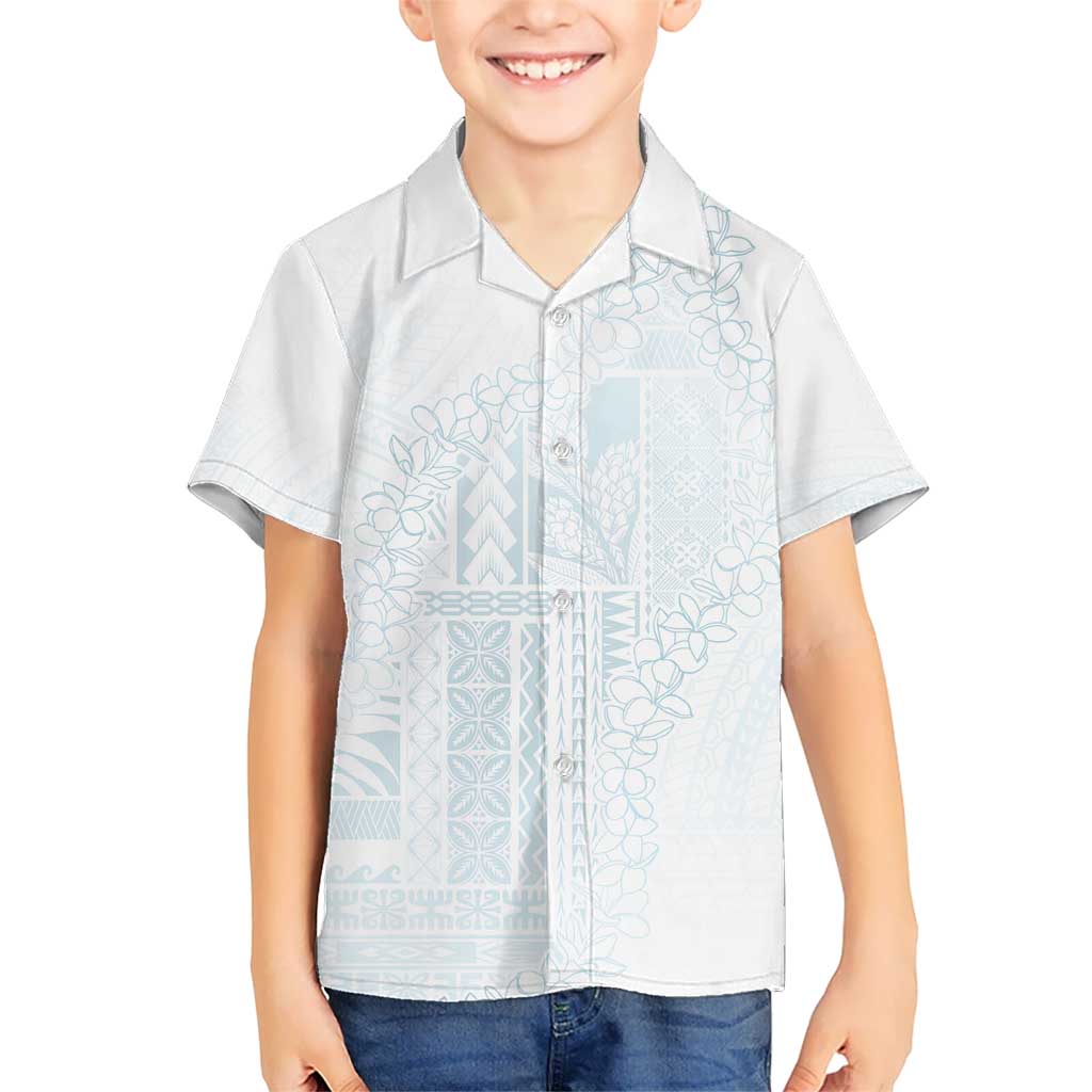 Samoa Lotu Tamaiti Mamanu Siapo Hawaiian Shirt Off White Plumeria LT7 - Polynesian Pride