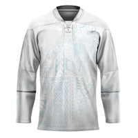 Samoa Lotu Tamaiti Mamanu Siapo Hockey Jersey Off White Plumeria LT7 Unisex Baby Blue - Polynesian Pride
