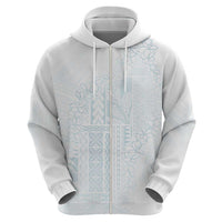 Samoa Lotu Tamaiti Mamanu Siapo Hoodie Off White Plumeria - Polynesian Pride