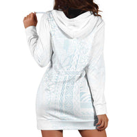 Samoa Lotu Tamaiti Mamanu Siapo Hoodie Dress Off White Plumeria - Polynesian Pride