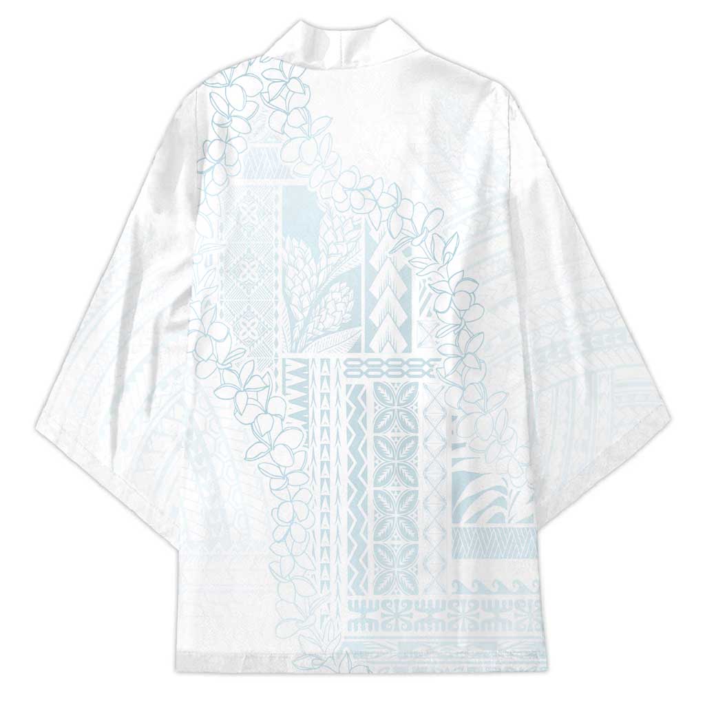 Samoa Lotu Tamaiti Mamanu Siapo Kimono Off White Plumeria LT7 - Polynesian Pride
