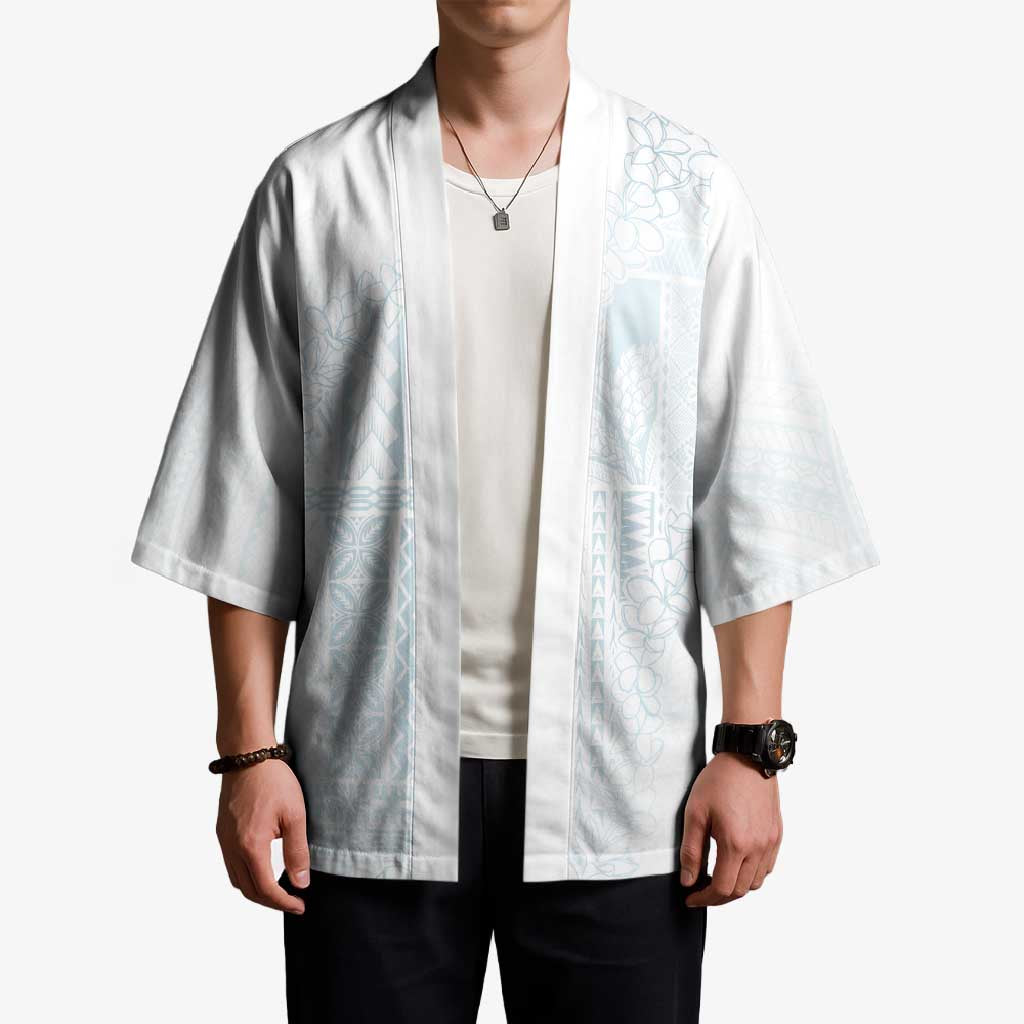 Samoa Lotu Tamaiti Mamanu Siapo Kimono Off White Plumeria LT7 - Polynesian Pride