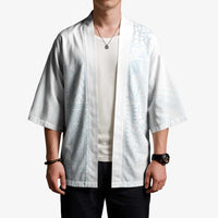 Samoa Lotu Tamaiti Mamanu Siapo Kimono Off White Plumeria LT7 - Polynesian Pride