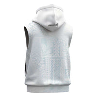 Samoa Lotu Tamaiti Mamanu Siapo Sleeveless Hoodie Off White Plumeria LT7 - Polynesian Pride