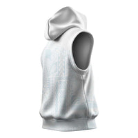 Samoa Lotu Tamaiti Mamanu Siapo Sleeveless Hoodie Off White Plumeria LT7 - Polynesian Pride